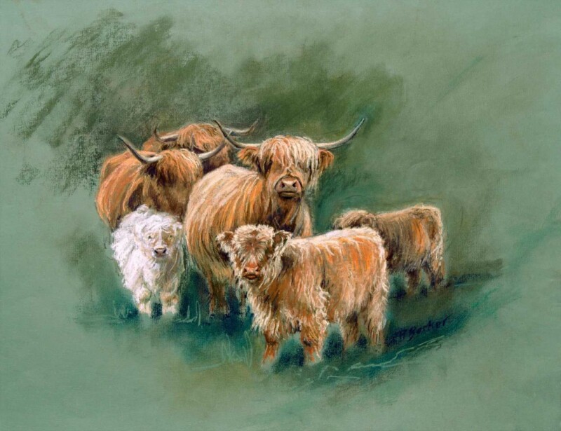 What Makes Highland Family in Fife Such a Good Wall Art Choice for Parquet Flooring